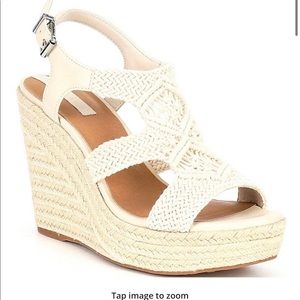 Copper Key Dreamcatcher Macrame Espadrille Wedges